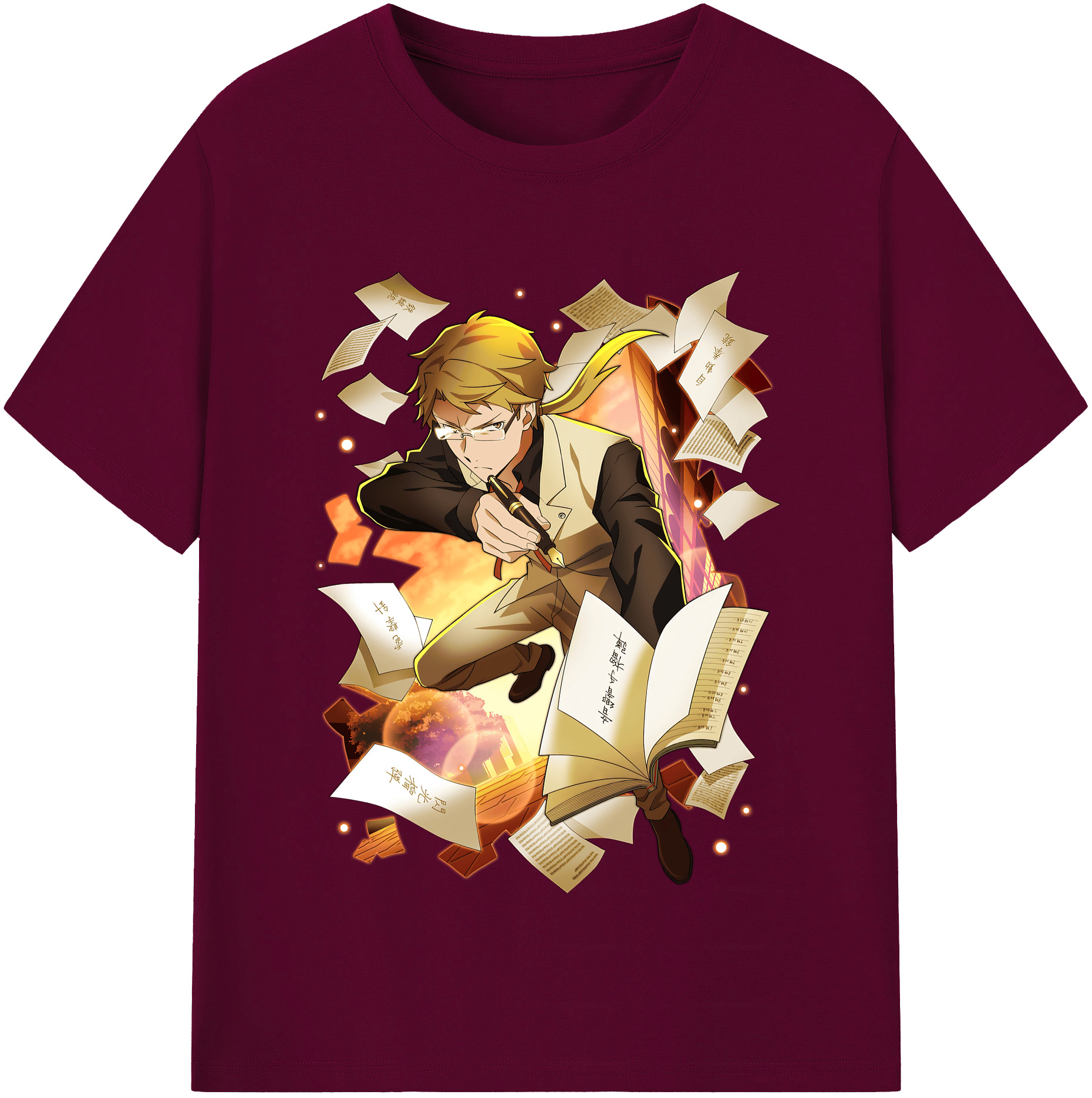 （画像用） 文豪ストレイドッグス Bungo Stray Dogs レディースカジュアルプリントTシャツ（綿100％）